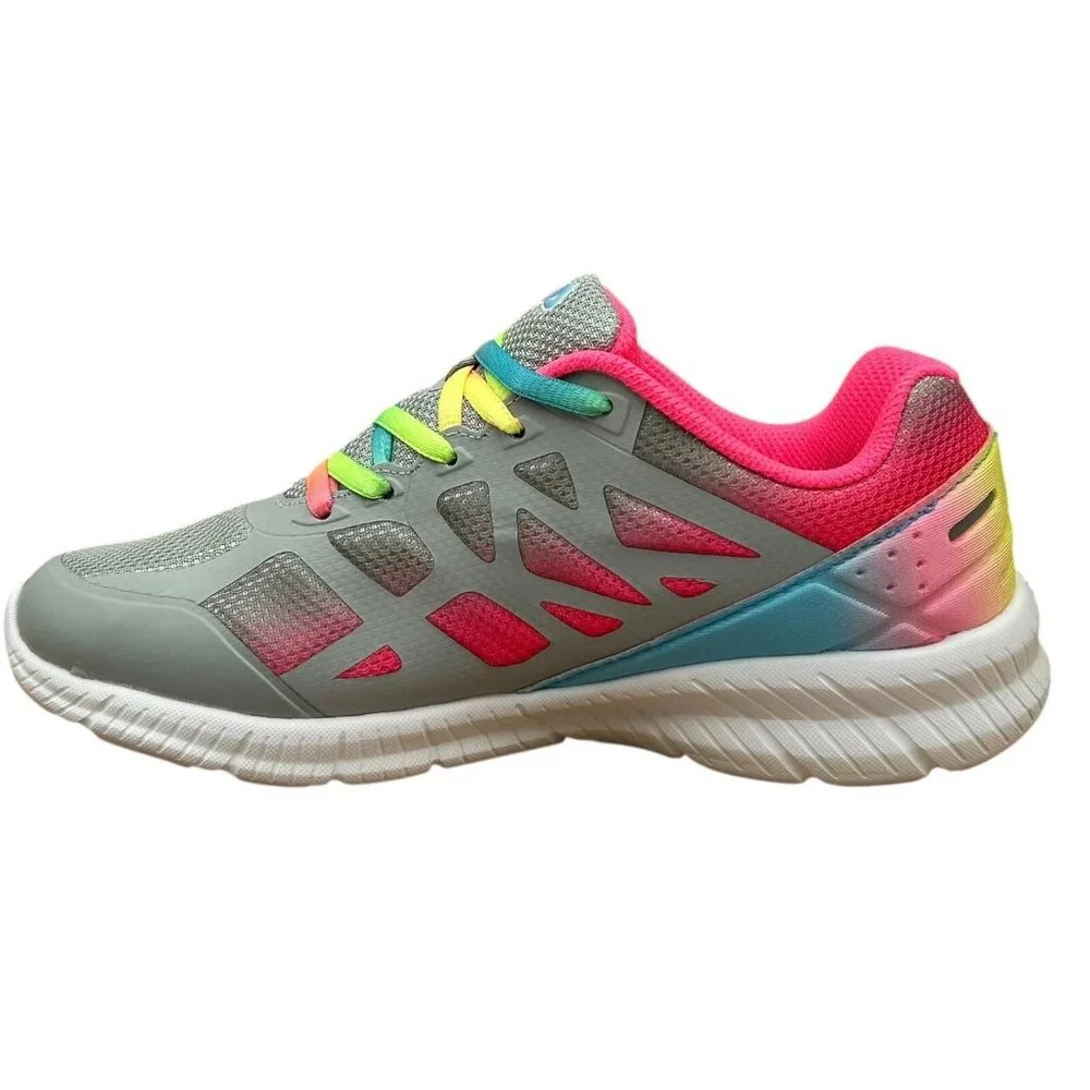 Fila‎ Youth Girl's Athletic Sneakers Size 5 Gray-Multicolor Lightweight Comfort